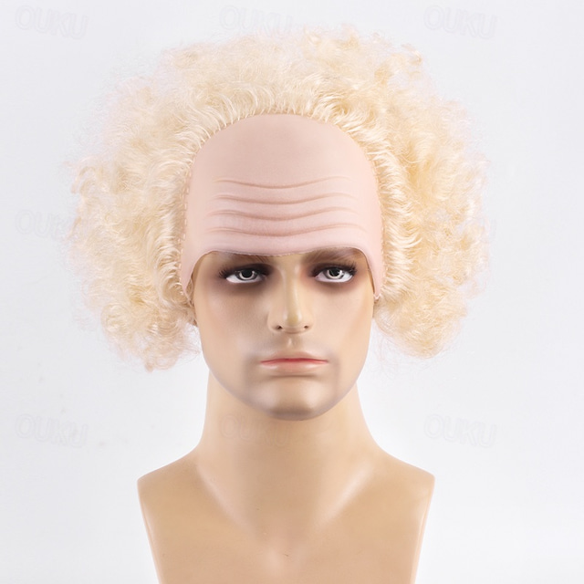  kort fluffy syntetisk hår rød klovn horror halloween cosplay parykker for menn voksen