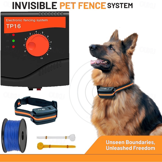 Electric Dog Fence Wired In Ground Pet Fence Thick Cable Rechargeable ...