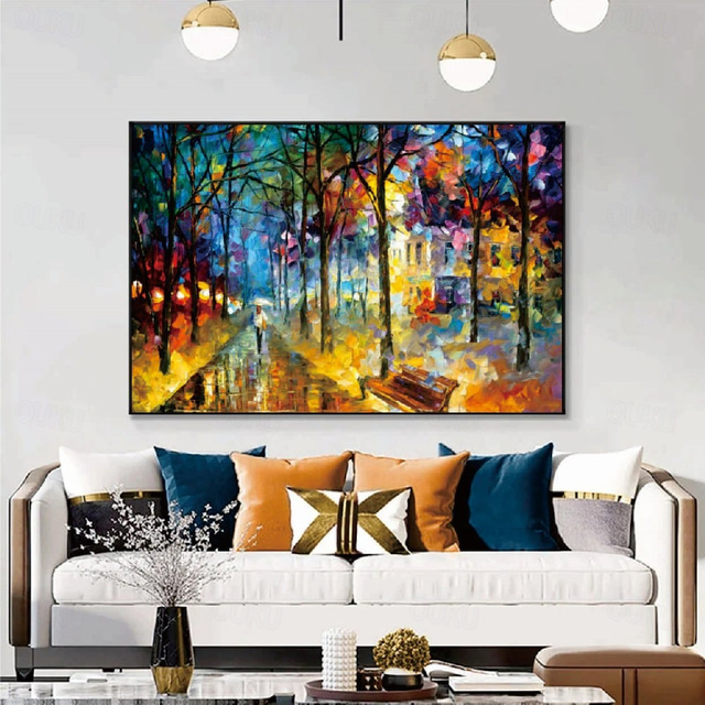  Large handmade Abstract City Painting handmade Urban Art Painting hand painted City Skyline autumn Painting New York Skyline forest oil painting New York city paintings Wall Art Abstract Painting