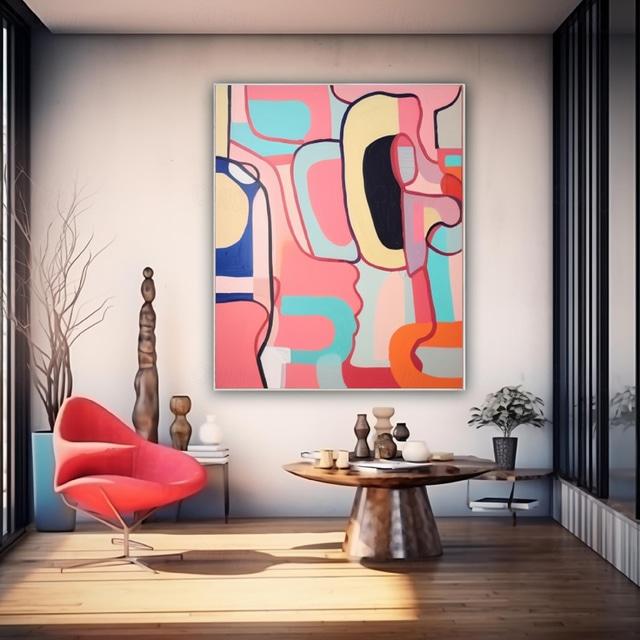  Large hand painted colorful Abstract Painting handmade wall art  Colorful oil painting Wall Art Large Modern Decor Abstract Art Multicolour Painting Vibrant pablo picasso style oil painting Artwork