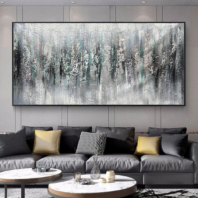  Mintura Handmade Abstract Gold or Silver Texture Oil Paintings On Canvas Wall Art Decoration Modern Picture For Home Decor Rolled Frameless Unstretched Painting