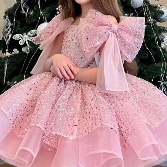 Kids Girls' Party Dress Solid Color Sleeveless Performance Mesh ...