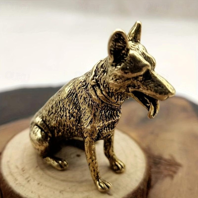 câine norocos de cupru, ornamente pentru câini bogăție, ajută la transportul câinelui bogăție copperware ornamente clasice chinezești pentru desktop ceai animale de companie din cupru, lucruri drăguțe
