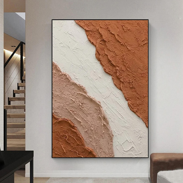  3D Texture Painting Hand-painted Heavy Textured Painting Minimalist Art Mordern Abstract Painting Textured Wall Art Bright Wall Art Home Decor ready to hang or canvas