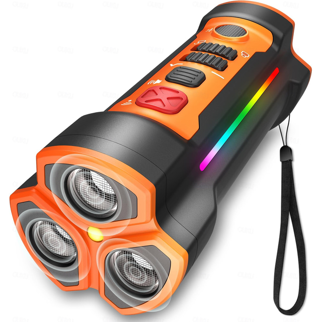  Hundetrening Antibjeffsignal LED Lys Ultralyd Sonic Bark Deterrents Hunder Antibjeffing oppladbare Verneutstyr ABS + PC Ultralyd Lommelykt For kjæledyr