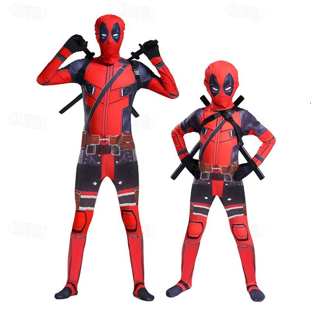  Deadpool & Wolverine Deadpool Cosplay Costume Bodysuits Movie Cosplay for Men's Boys Adults Kids Carnival Masquerade Party / Evening
