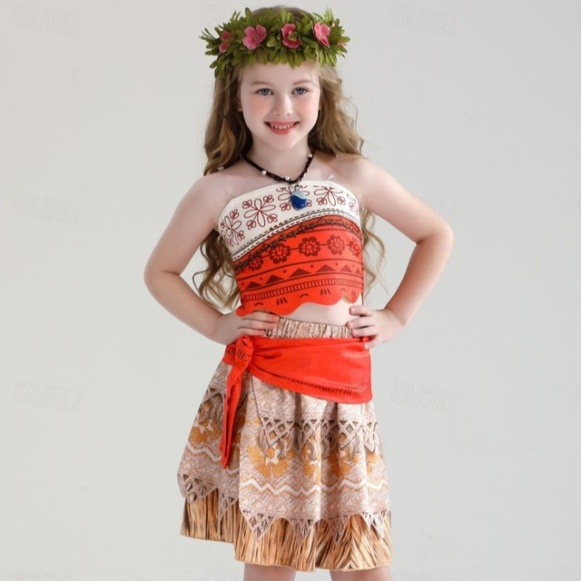 thumbnail image 2 of Moana Princess Dress Costume For Girls – Book Week, Halloween, Cosplay Party Outfit 2 of 4