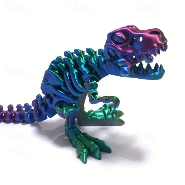  3D Printed Dragon with Articulated Bones for Kids and Adult 3D Printed Dinosaur Fidget Toys Decor for Stress Relief