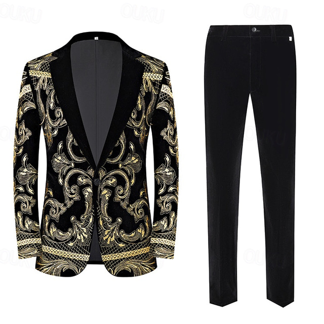  Retrò Vintage Anni Ruggenti Anni 1920 Cappotto Pantaloni Abiti Il grande Gatsby Gentiluomo Per uomo Mascherata Feste Evento / Festa Addio al Nubilato Adulti Cappotto Pantaloni Tutte le stagioni