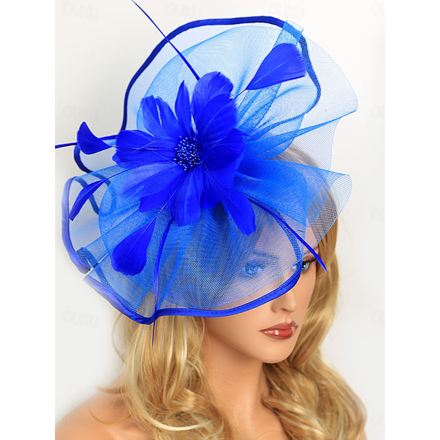  Headdress Tulle Wedding Elegant Vintage With Floral Tulle Headpiece Headwear Derby Fascinators Race Day Dress 2025
