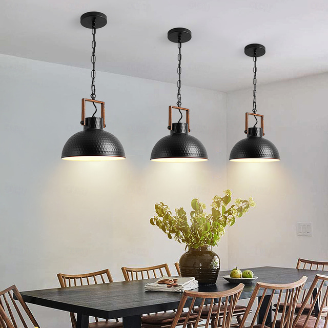  Industrielle Retro-Pendelleuchte aus Metall, Kronleuchter, moderner Bauernhausbalkon, Flur, dekorative Beleuchtungskörper, Nachttischlampe, schwarze Hängelampe, 1 Kopf, 110–240 V