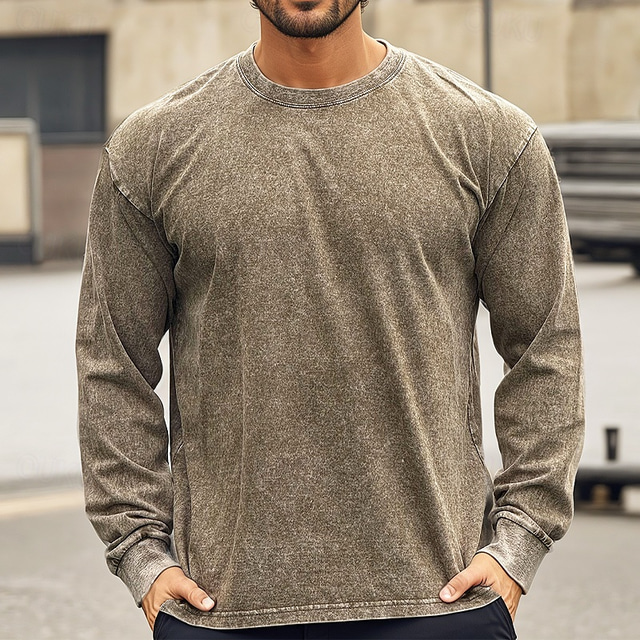  Men's Tank Top Gym Shirt Workout Shirts Athletic Shirts Crew Neck Long Sleeve Outdoor Daily Gym Sweat wicking Breathable Solid Color Black Light Grey Activewear Casual Athleisure