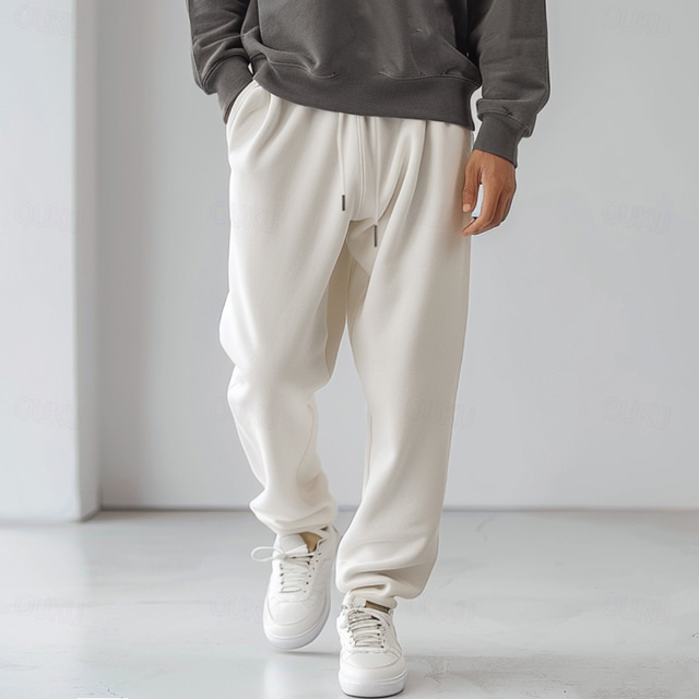  Per uomo Pantaloni sportivi Pantaloni attivi Attivo Joggers Tinta unica Lunghezza intera All'aperto Vacanza Casa Sport Moda Grigio verde Nero Micro-elastico