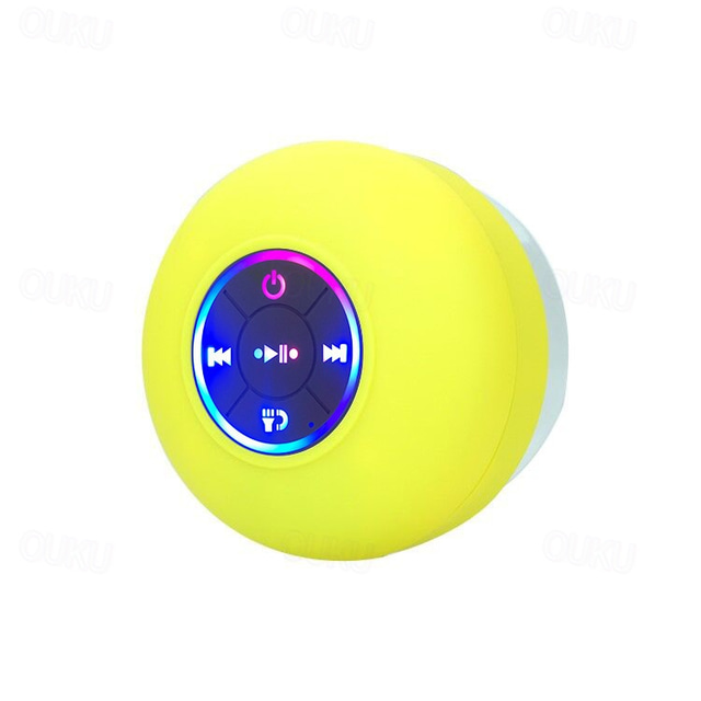  IPX4 Waterproof Speaker Portable Wireless Speaker With Suction Cup USB Rechargeable for Party Bathroom Travel Home And Outdoor (Suction Cups Must Be On A Smooth Surface To Use)