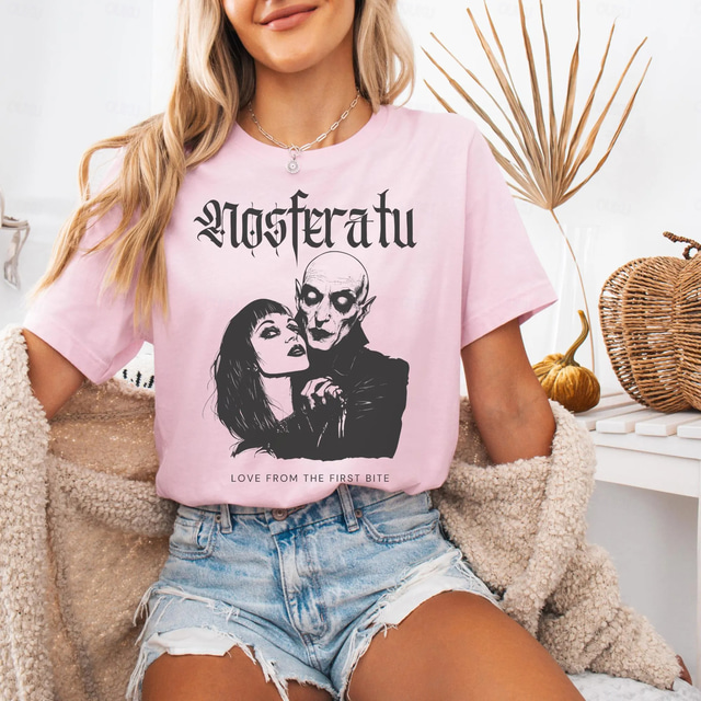  Nosferatu Vampyr Dracula T-shirt Figur Grafisk Till Herr Dam Unisex Vuxna Maskerad Varmstämpling Ledigt / vardag
