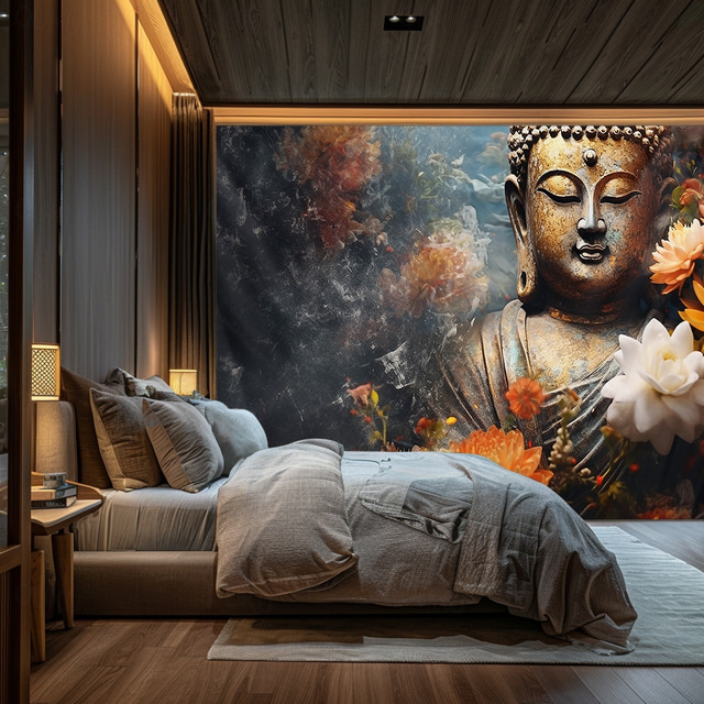  Mandala Buddha Hanging Tapestry Wall Art Large Tapestry Mural Decor Photograph Backdrop Blanket Curtain Home Bedroom Living Room Decoration