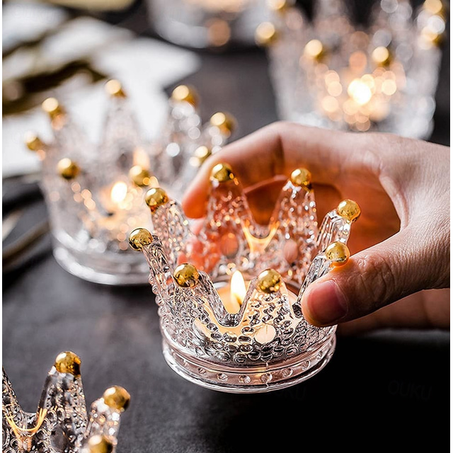  bougeoir en cristal (bougie non incluse), décoration d'intérieur élégante, cadeau pour la fête des pères, la fête des mères, Noël, la Saint-Valentin, un anniversaire, une décoration de table