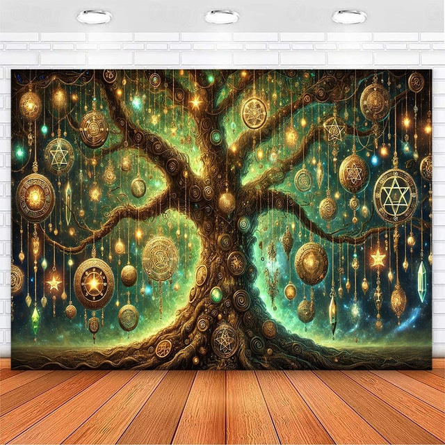  Tree of Life Hanging Tapestry Wall Art Large Tapestry Mural Decor Photograph Backdrop Blanket Curtain Home Bedroom Living Room Decoration Mistery Totem