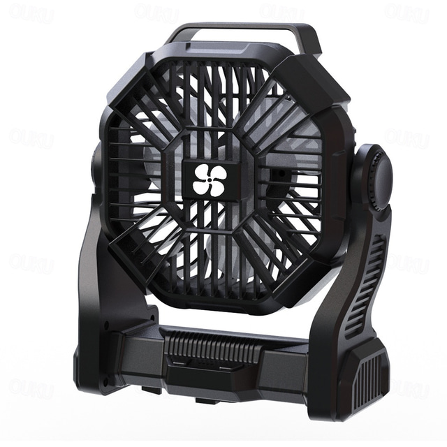  1 Pc Portable Outdoor Camping Light, Outdoor Fan, Emergency Power Bank, Usb Charging Fan, Long Battery Life, Three Levels Of Dimming, Four Levels Of Wind Speed