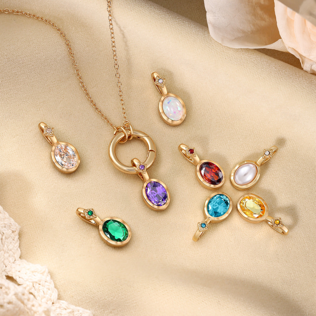  Collana con pietra di nascita personalizzata miglior regalo per mamma – Gioielli per donne regalo ideale per la festa della mamma San Valentino anniversario o compleanno