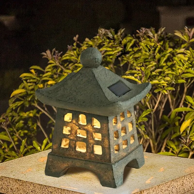  Lumină solară de grădină Lumină exterioară Putere Lumină de casă LED IP65 Waterproof Luminile din rășină exterioară pentru grădină curte decorare luminoasă 1X pentru Halloween