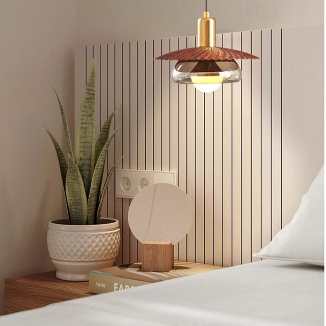  22 cm Single Design Pendant Light Metal Glass Painted Finishes Modern 110-120V 220-240V