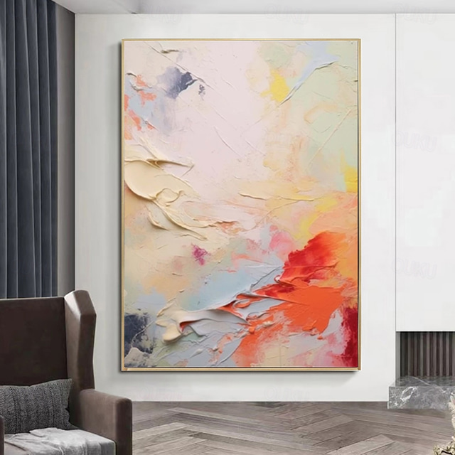  Handmade Oil Painting Canvas Wall Art Decoration Modern Abstract Living Dining Room for Home Decor Rolled Frameless Unstretched Painting