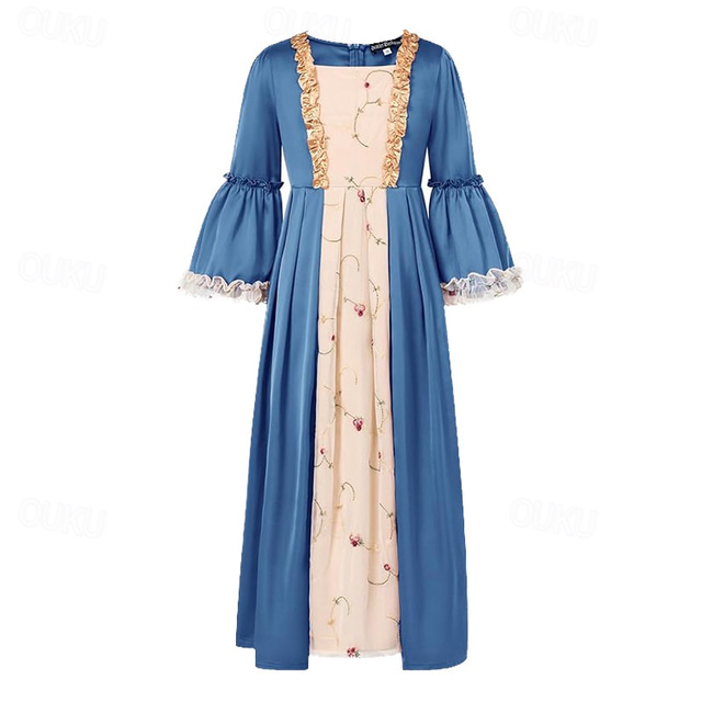  Medieval Renaissance Cocktail Dress Prom Dress Ren Faire Outlander Elven Women's Halloween Carnival Masquerade LARP Ren Faire Festival Adults' Dress
