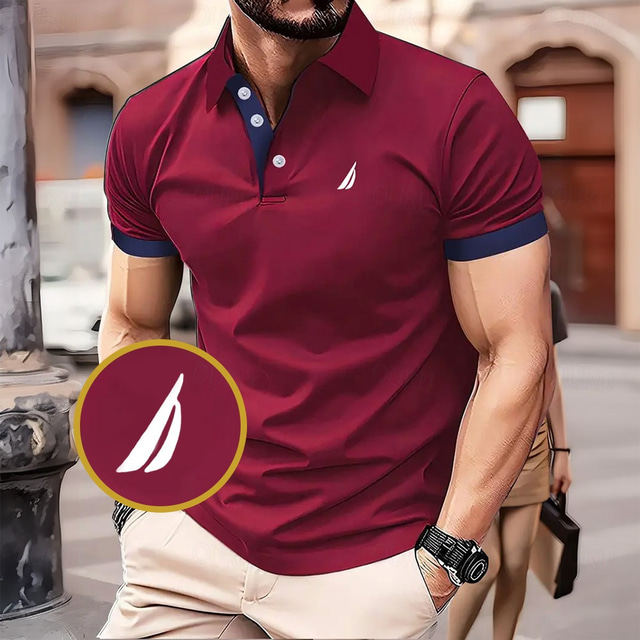  Homme Graphique Polo Manche Courte Polos Chemises à Col Vêtement décontracté de travaile École Extérieur Tenue quotidienne Impression 3D Été Noir Rouge Bleu