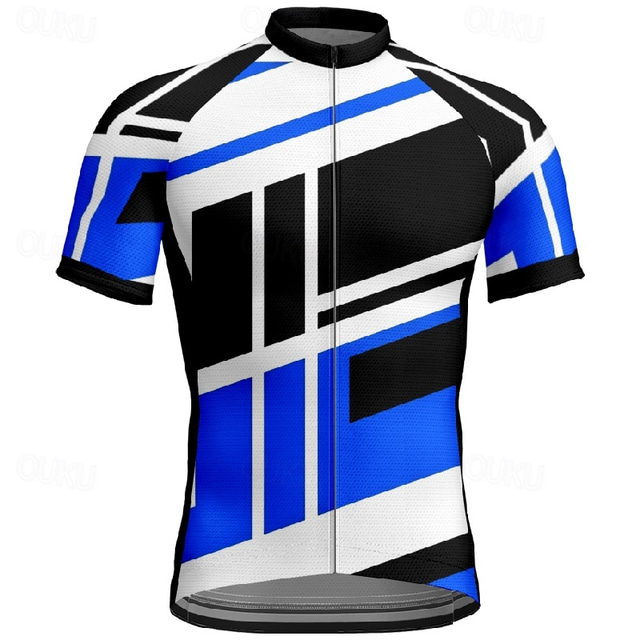  Męskie Koszulka rowerowa Krótki rękaw Rower Tee Tshirt Dżersej z 3 tylnymi kieszeniami Kolarstwo górskie Oddychający Szybkie wysychanie Anatomiczny kształt Odprowadzające wilgoć Żółty Czerwony