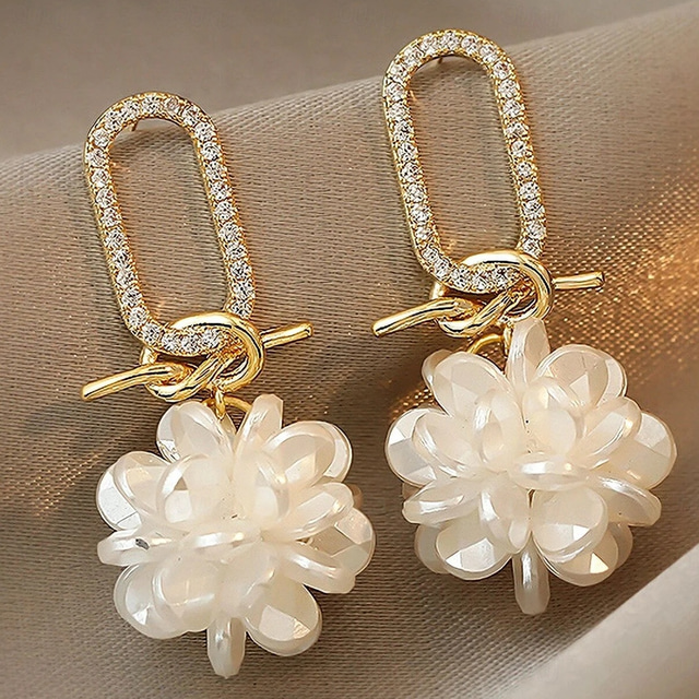  Women's Drop Earrings Classic Joy S925 Sterling Silver Earrings Jewelry Gold For Wedding Valentine's Day Prom Festival