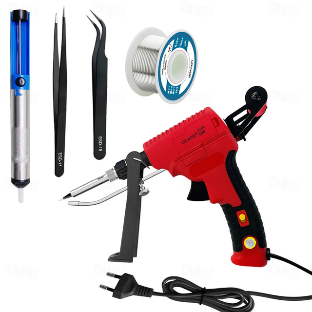  60/80W Electric Soldering Iron, Welding Tools and Accessories for Pipe, Manual Soldering Gun, Internal Heating Automatically Send Tin Gun, Soldering Welding Repair Tool