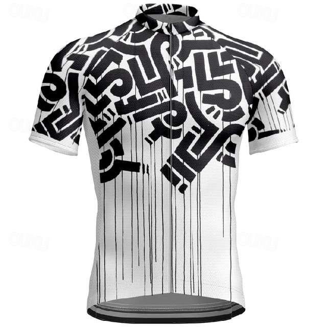  Men's Cycling Jersey Short Sleeve Bike Tee Tshirt Jersey with 3 Rear Pockets Mountain Bike MTB Breathable Quick Dry Anatomic Design Wicking Wine Red Black Blue Sports Clothing Apparel