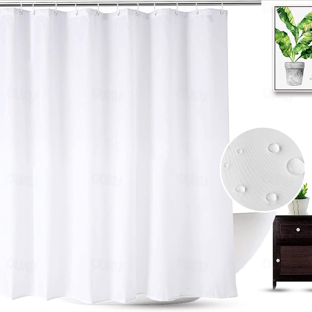  Fodera per tenda da doccia bianca tessuto pesato repellente all'acqua 180cm*180cm (70