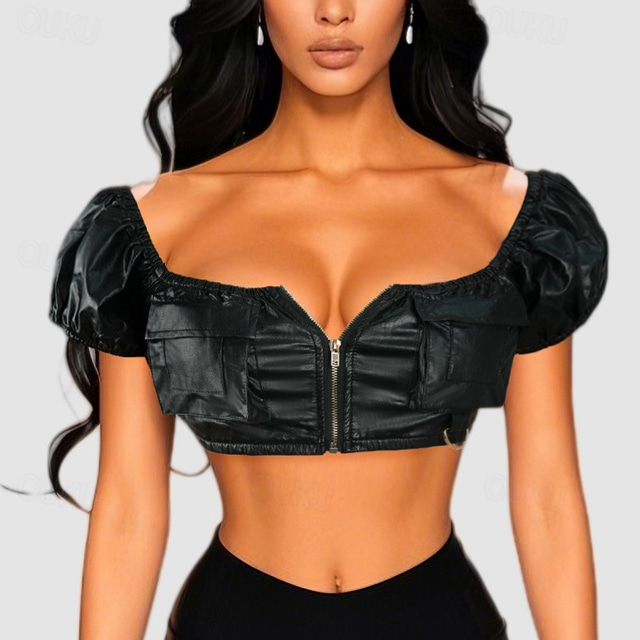  Sexy Punk & Gothic Crop Top Bustier Women's Halloween Carnival Nightclub Pride Parade Pride Month Adults' Top