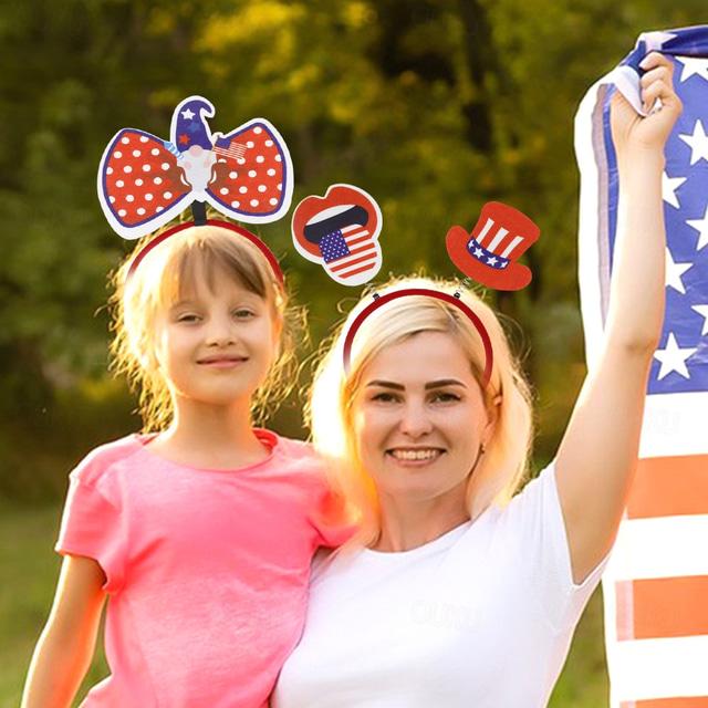  Patriotic Head Boppers Headband -Fourth 4th of July Party Accessories Favors Decorations