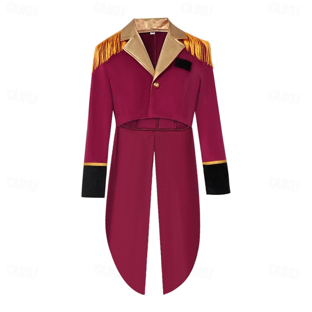  Retro Vintage Punk & Gothic Medieval Coat Tailcoat Prince Nobleman Jacquard Men's Royal Steampunk Masquerade Party Adults' Coat All Seasons