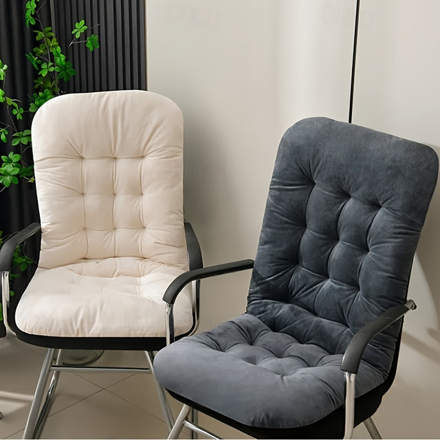  Cuscino per sedia da scrivania, cuscino antiscivolo per sedia a dondolo, cuscino per sedia da ufficio, cuscino per sedia da dormitorio con supporto per schienale alto, morbido cuscino per seduta con lacci per ufficio, auto, casa, sala da pranzo, cucina