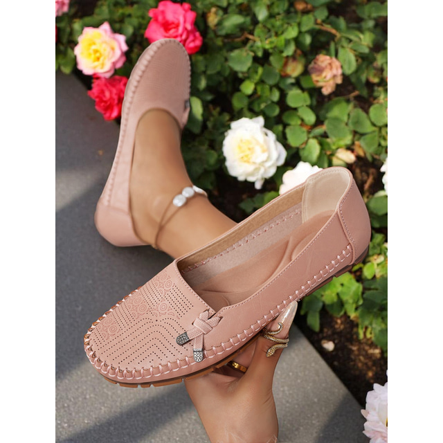  Women's Soft Pink Loafers – Comfortable Slip-On Driving Moccasins for Office, Shopping and Weekend Outings