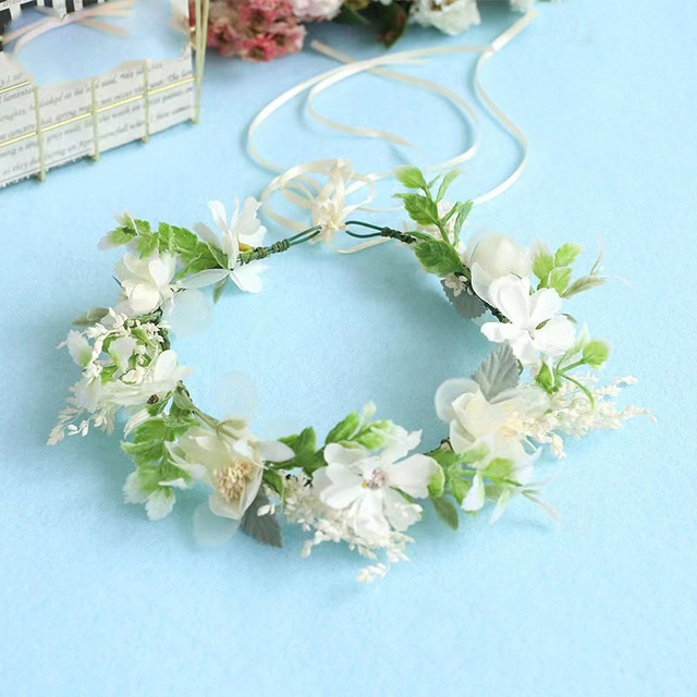  Bohemian Hair Accessories Woodland Wedding Flower Headband Greenery Floral Crown Wreath Photo Prop