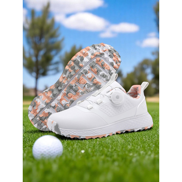  Naisten harmaat vedenpitävät golfkengät, joissa on nauhoitusjärjestelmä – mukavat ja luistamattomat urheilujalkineet ulkoharjoitteluun, turnauksiin tai sateisiin päiviin