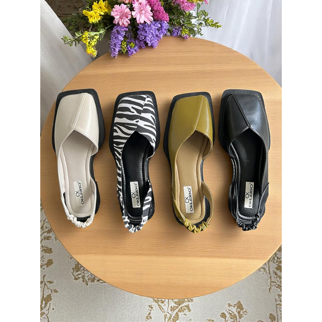  Women's Zebra Print Square Toe Flats with Ruched Back - Trendy Animal Pattern Date Shoes for Stylish Women