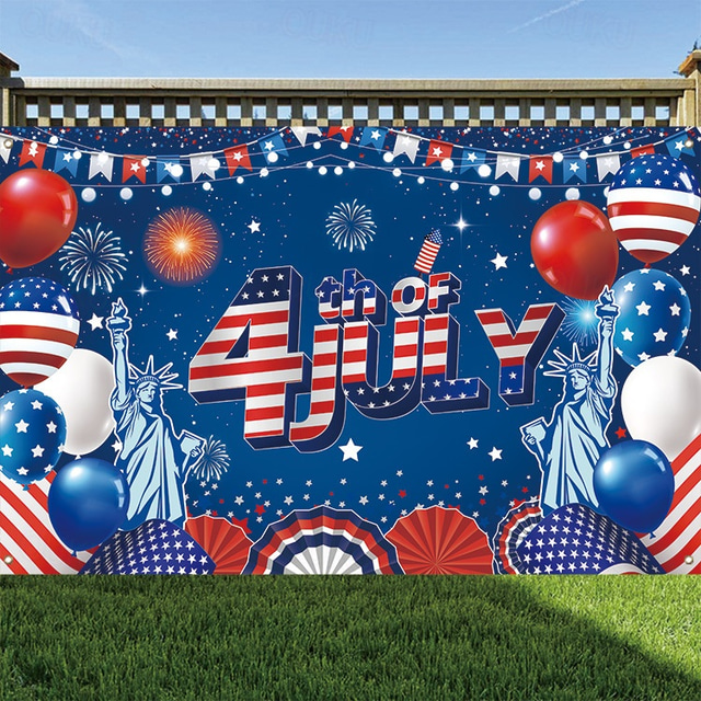  American Flag Stars Ballon 4th of July Patriotic Independence Day Photography Backdrops Veterans Day Prom Birthday Party Decor Supplies Studio Photoshoot Props