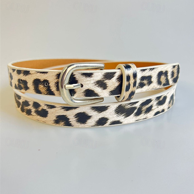  Herr Bälte Midjebälte Kakhi Brun PU Legering Justerbara Leopard Utomhus Dagligen