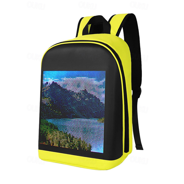 Zaino con display LED per ragazzi e studenti universitari con controllo tramite app zaino per laptop techwear impermeabile per viaggi gaming e pendolarismo