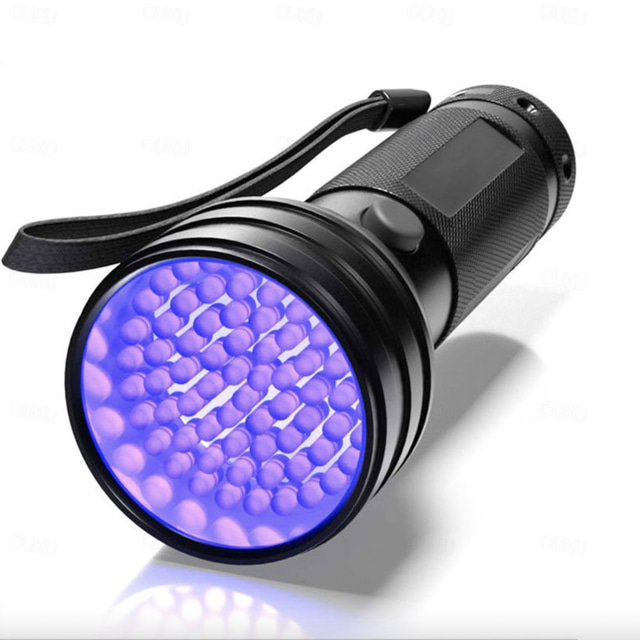  UV-zaklamp met zwart licht, 51 led-zwartlichtdetector voor huisdierenurine voor honden- en kattenurine, droge vlekken, bedwantsen, harsuitharding, schorpioenenzoeker