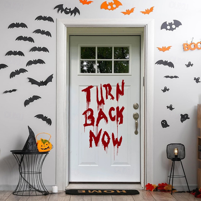  Halloween Door Covers Do not Open Door Tapestry Door Curtain Decoration Backdrop Door Banner for Front Door Farmhouse Holiday Party Indoor Outdoor Decor Supplies