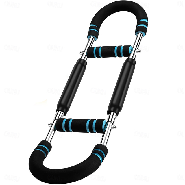  Ejercitador de brazos Twister, barra de entrenamiento con resorte ajustable, fortalecedor de antebrazo, tríceps y pecho, equipo de fitness portátil para el hogar.