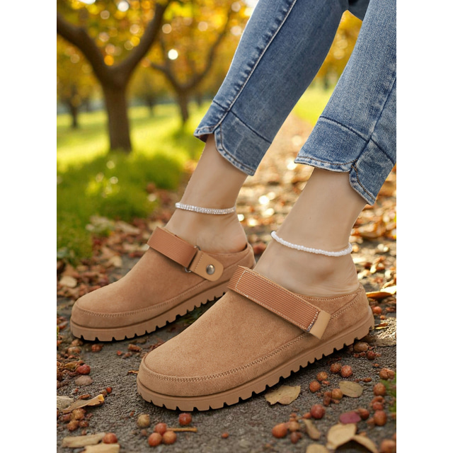  Women’s Slingback Mules – Slip-On Clog Slippers with Strap Design for Fall Picnics, Gardening and Leisure Wear