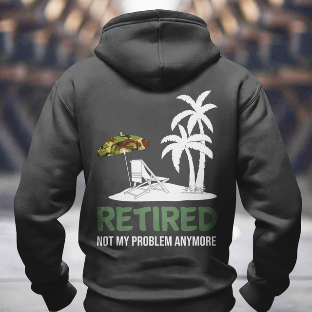  Men's Retired Funny Slang Hoodies Sweatshirt Hoodie Hooded Sweatshirt Crew Neck Fashion 3D Print Holiday Streetwear Black Blue Drawstring 3D Graphic Fall Winter Designer